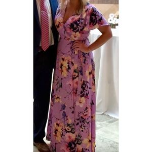 Floral Maxi Wrap Dress